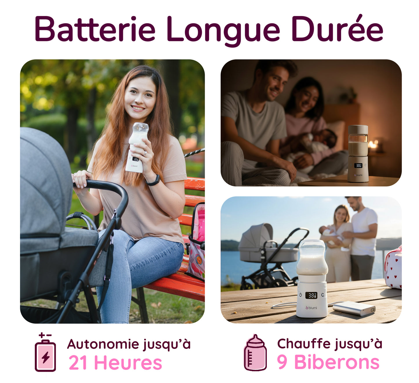 Blumi Magic Warmer : Le Chauffe-Biberon Nomade Sans fil Nomade Le + Puissant au Monde
