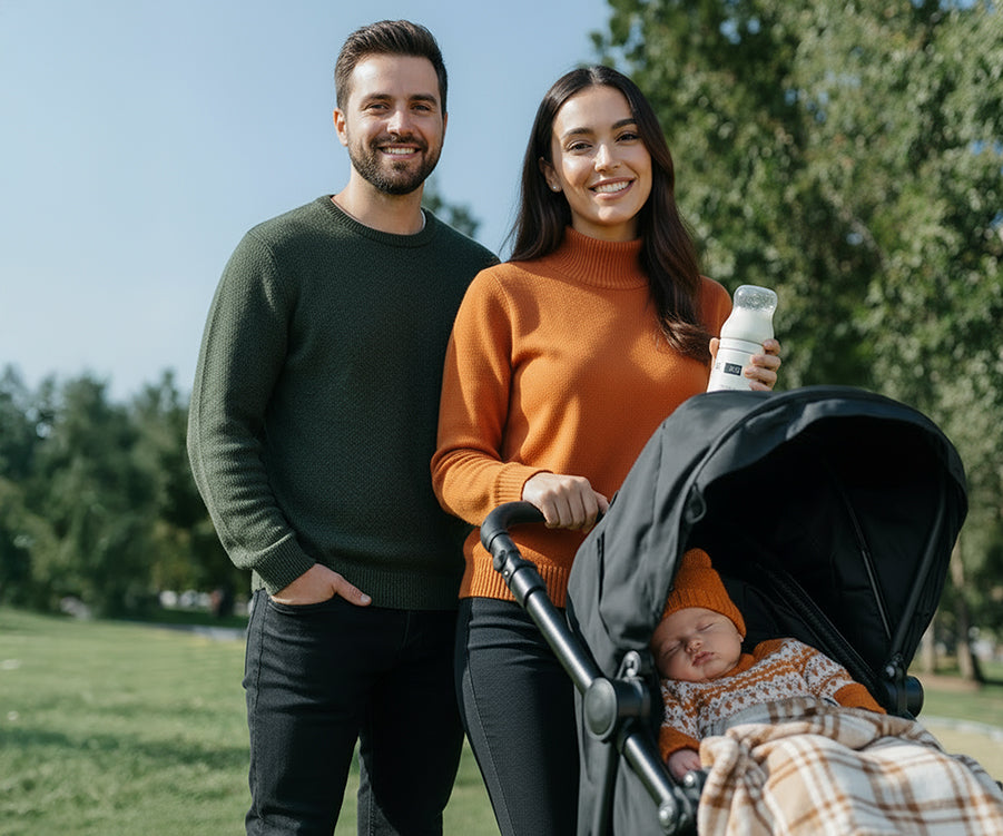 Chauffe Biberon Portable Nomade Sans Fil Blumi Magic Warmer Maman Active Libre